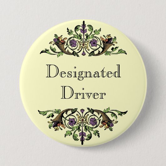 Fahrer für das Erntedankfest-Kornukopia-Button Button (Vorderseite)