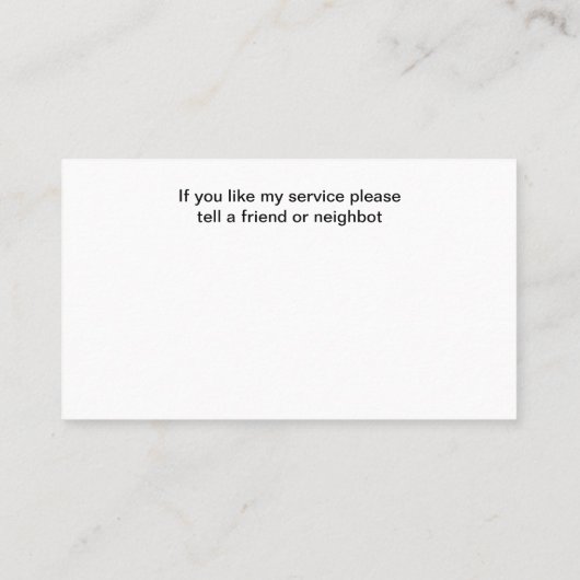 Fahrer für den Reitwagen Visitenkarte (Rückseite)