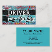 Fahrer für Leihkarten - blau rot Visitenkarte (Vorne/Hinten)
