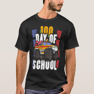 Fahrer Monster Truck Schüler 100. Tag 100 Tage Von T-Shirt