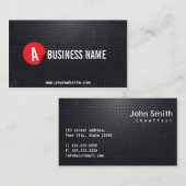 Fahrer-schwarzes Metallmoderner roter Aufkleber Visitenkarte (Vorne/Hinten)