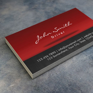 Fahrer-stilvolle rote Bühne beruflich Visitenkarte