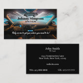 Fahrer-Taxi-Visitenkarten Visitenkarte (Vorne/Hinten)