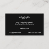 Fahrer-Taxi-Visitenkarten Visitenkarte (Rückseite)