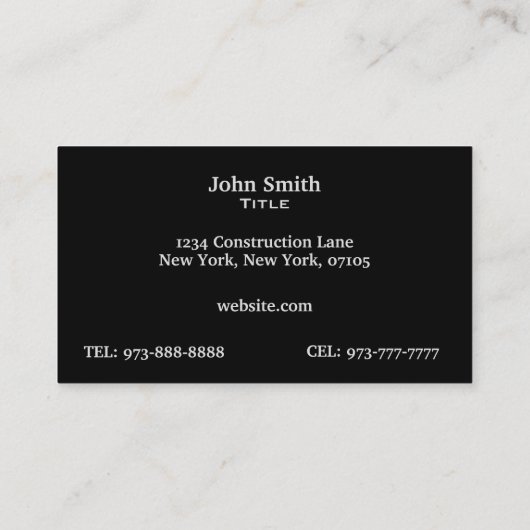 Fahrer-Taxi-Visitenkarten Visitenkarte (Rückseite)