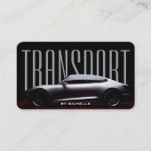 Fahrer Transport Chauffeur Modernes Schwarzes Grau Visitenkarte (Vorderseite)