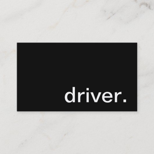 Fahrer-Visitenkarte Visitenkarte (Vorderseite)