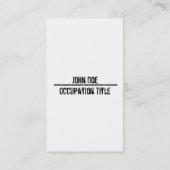 Fahrer-Visitenkarte Visitenkarte (Rückseite)