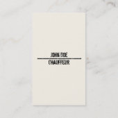 Fahrer-Visitenkarte Visitenkarte (Rückseite)