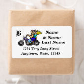 Fahrer von Motorrädern von Mann und Frau: Labels (Insitu)