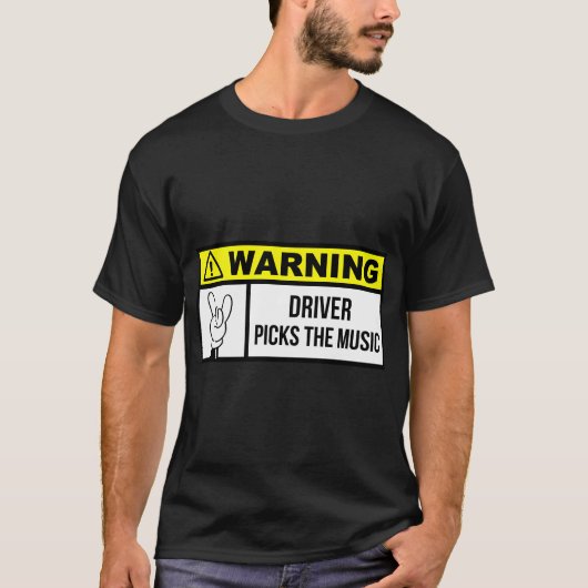 Fahrer wählt die Musik T-Shirt (Vorderseite)