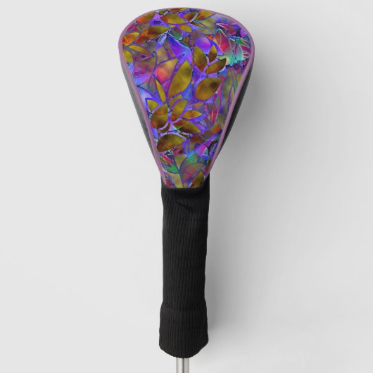 Fahrerabdeckung Abstrakt festgehaltenes Glas Golf Headcover (Vorderseite)