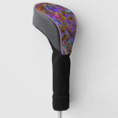 Fahrerabdeckung Abstrakt festgehaltenes Glas Golf Headcover (angewinkelt)