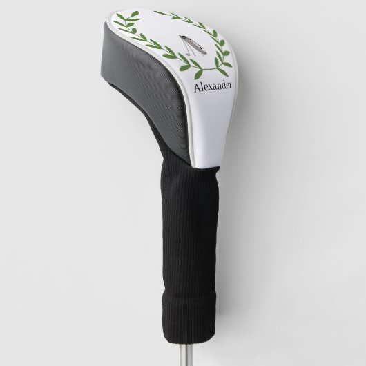 Fahrerabdeckung mit Laurel Wreath und Golf Bag Headcover (angewinkelt)
