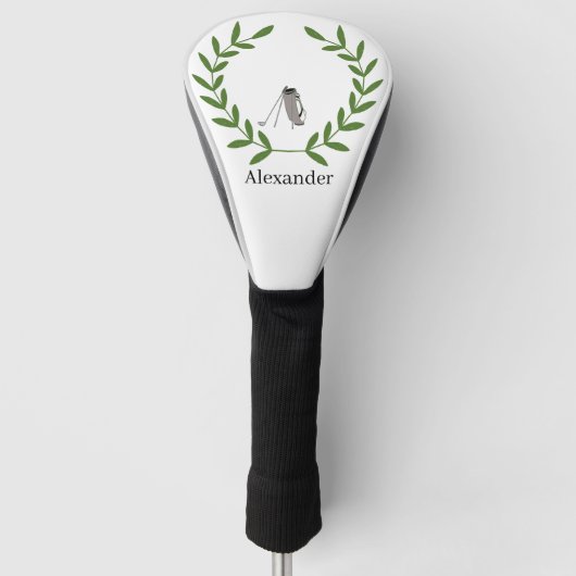 Fahrerabdeckung mit Laurel Wreath und Golf Bag Headcover (Vorderseite)