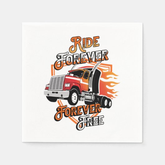 Fahrergeschenk für den Coolen LKW-Fahrer Serviette (Vorderseite)