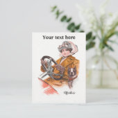 Fahrerkarte für Frauen Postkarte (Stehend Vorderseite)