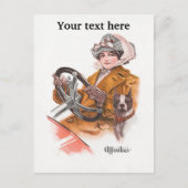 Fahrerkarte für Frauen Postkarte (Vorderseite)