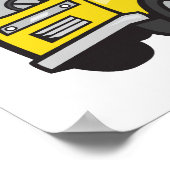 Fahrerzement-LKW für Bauarbeiter Poster (Ecke)