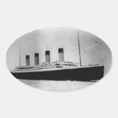 Fahrgastschiff RMS Titanic Ovaler Aufkleber (Vorderseite)