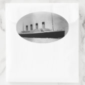 Fahrgastschiff RMS Titanic Ovaler Aufkleber (Tasche)