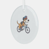 Fahrhund Ornament Aus Glas (Vorderseite links)