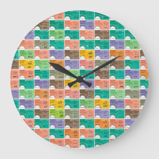 Fahrkartenmontage Große Wanduhr (Vorderseite)