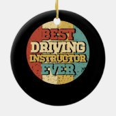 Fahrlehrer Bester Fahrlehrer je Führer Keramik Ornament (Hinten)