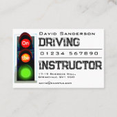 Fahrlehrer mit Ampeln Visitenkarte (Rückseite)