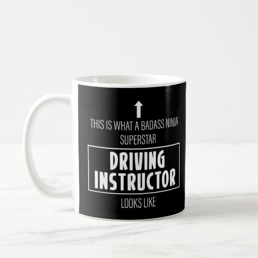 Fahrlehrer mit Führerschein Kaffeetasse (Links)