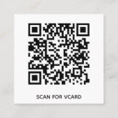 Fahrlehrer-Platz-Visitenkarte Quadratische Visitenkarte (Rückseite)