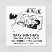 Fahrlehrer-Platz-Visitenkarte Quadratische Visitenkarte (Vorderseite)
