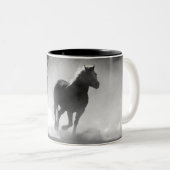 FAHRPFERDE ZWEIFARBIGE TASSE (VorderseiteRechts)