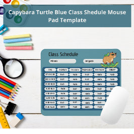 Fahrplan der Funny Capybara Turtle Class Mousepad