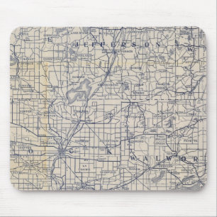 Fahrplan für das Fahrrad Wisconsin 7 Mousepad