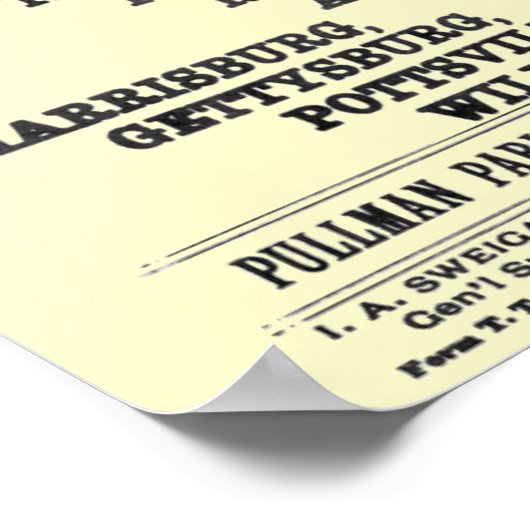 Fahrplan für das Lesesystem 1894 Poster (Ecke)