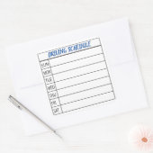 Fahrplan für den Veranstalter Quadratischer Aufkleber (Umschlag)