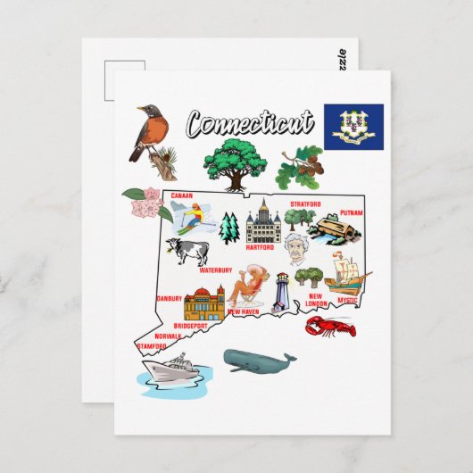 Fahrplan mit touristischen Zielen anschließen Postkarte (Vorne/Hinten)