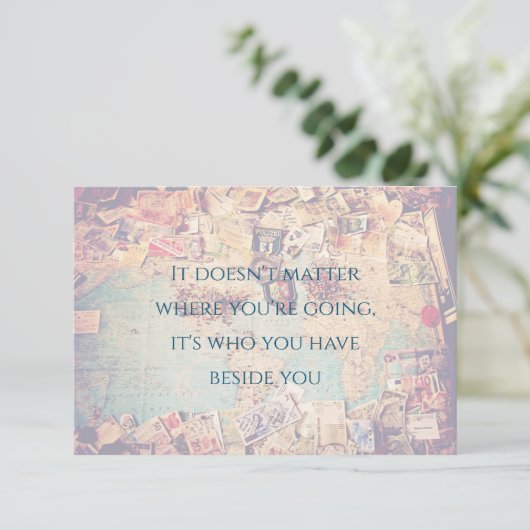 Fahrplan Save the Date Einladung (Stehend Vorderseite)