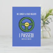 Fahrprüfung erfolgreich abgeschlossen feiertagskarte (Stehend Vorderseite)