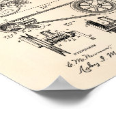 Fahrrad 1890 Patentart - Alter Peper Poster (Ecke)