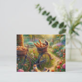 Fahrrad 1 postkarte (Stehend Vorderseite)