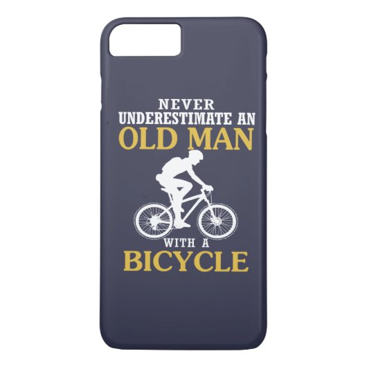 Fahrrad-alter Mann Case-Mate iPhone Hülle (Rückseite)