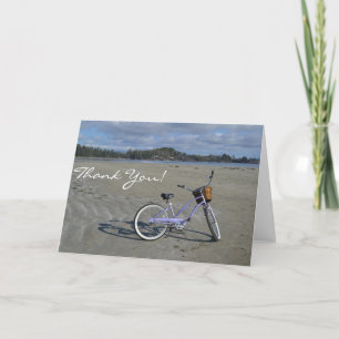 Fahrrad am Strand Danke Karte