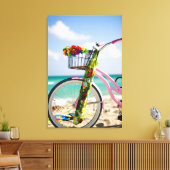 Fahrrad am Strand | Miami, Florida Leinwanddruck (Insitu (Wohnzimmer))