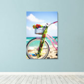 Fahrrad am Strand | Miami, Florida Leinwanddruck (Insitu (Holzboden))
