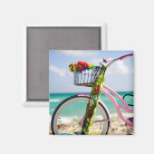 Fahrrad am Strand | Miami, Florida Magnet (Vorderseite/Rückseite)