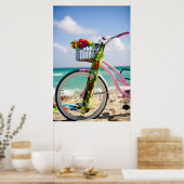 Fahrrad am Strand | Miami, Florida Poster (Küche)