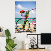 Fahrrad am Strand | Miami, Florida Poster (Heimbüro)