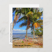 Fahrrad am Strand - Pine Island Florida Postkarte (Vorne/Hinten)